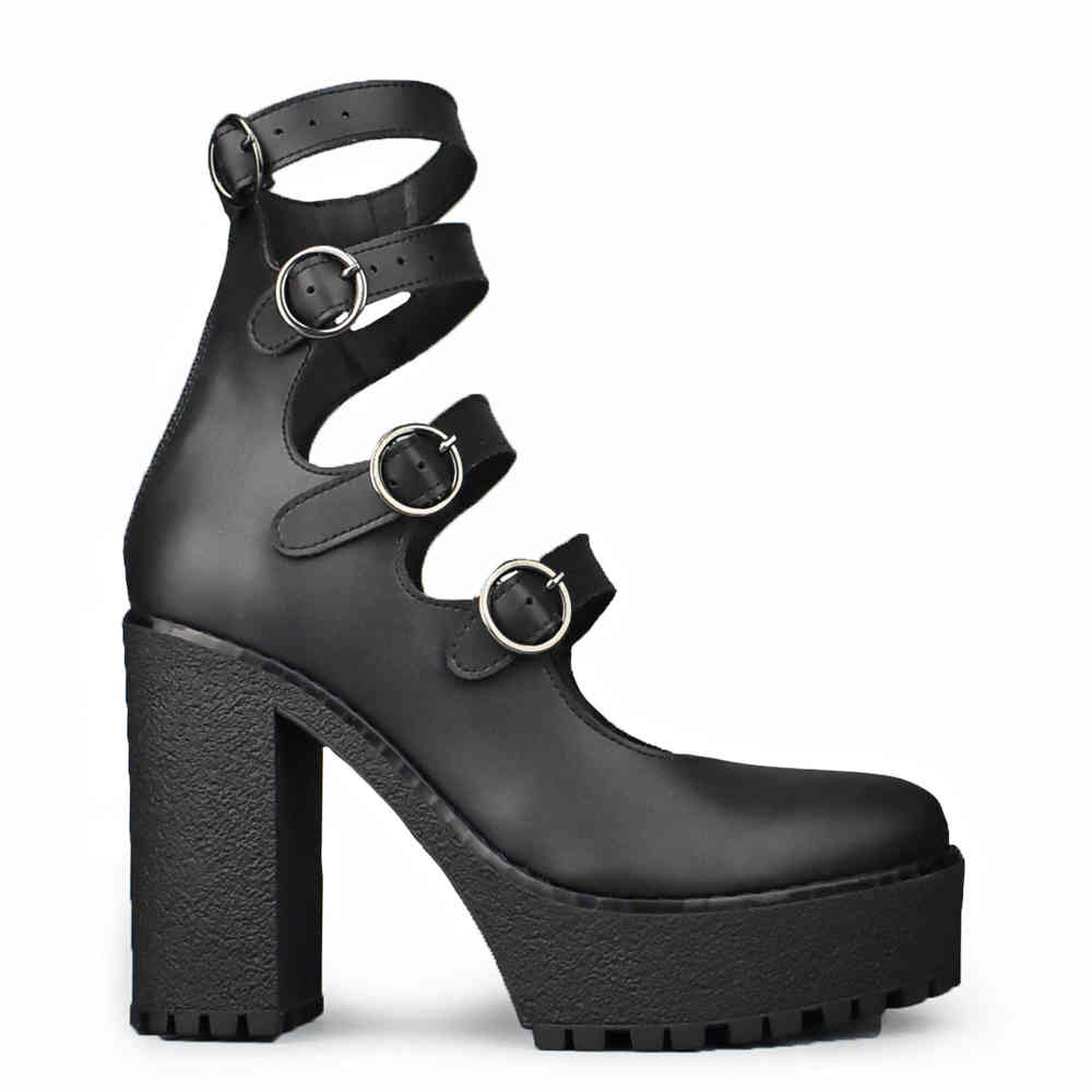 Altercore - Rossie Vegan Plattformstiefel - Schwarz